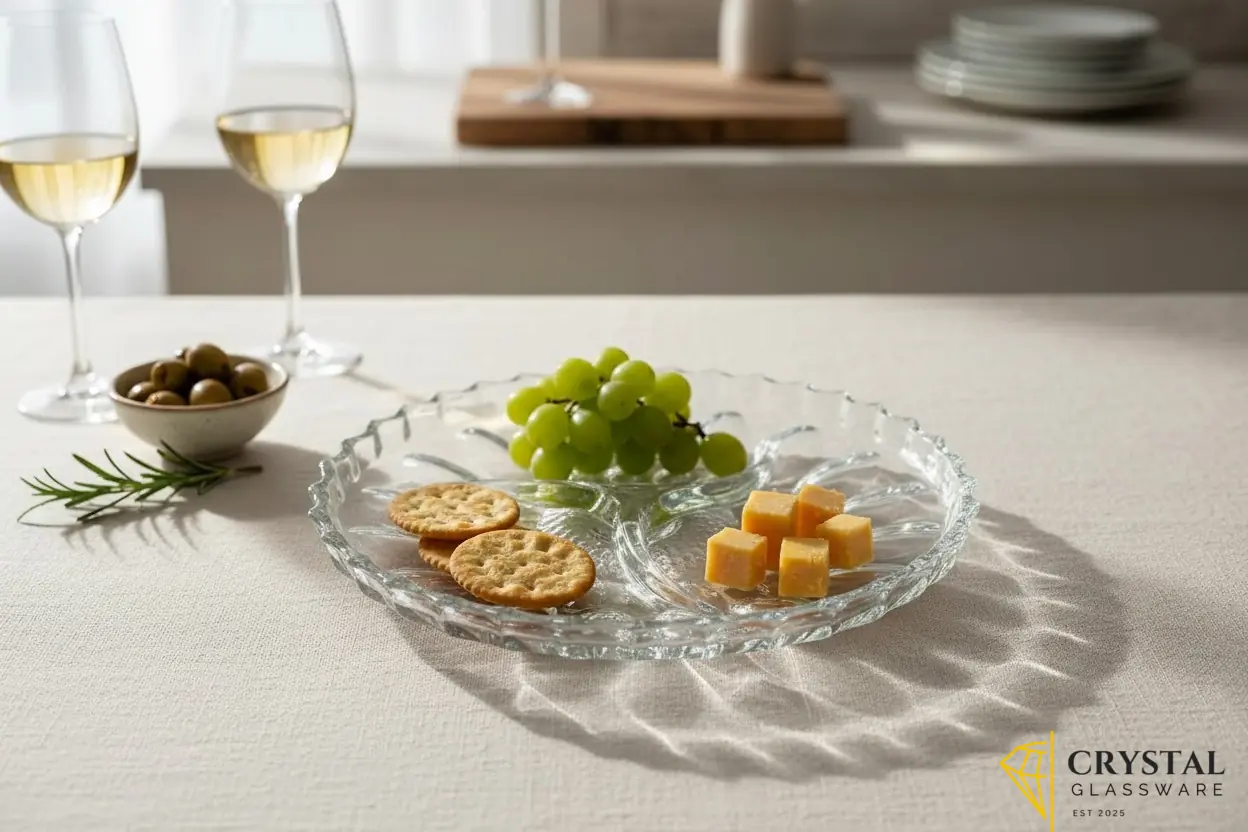 Delisoga glassware Dry Fruit Plate Dish